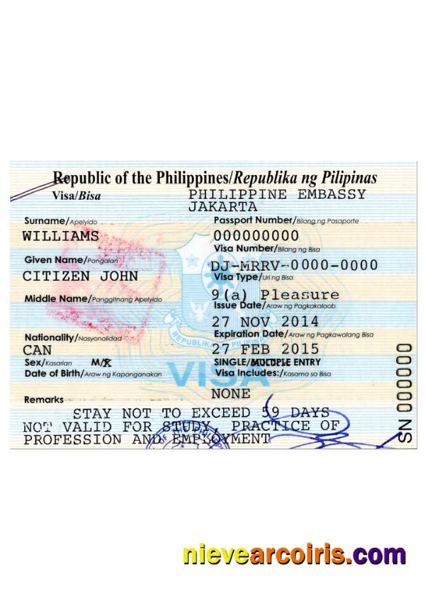 PHILIPPINES travel visa